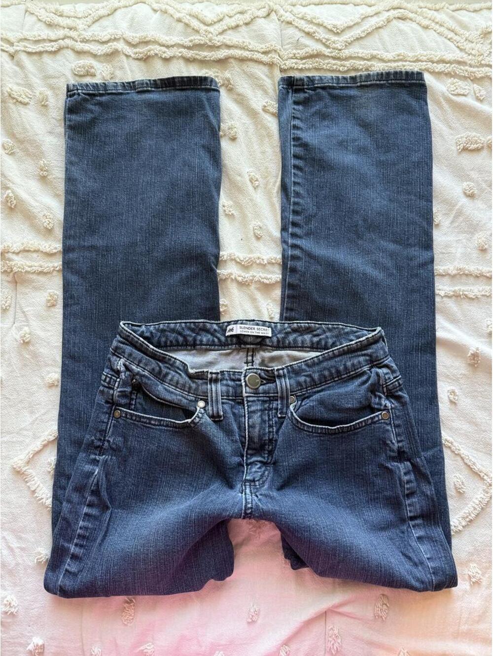Lee Slender Secret Dark Wash Low Rise Bootcut Jeans Y2K